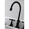 Kingston Brass KS2980BEX Essex Widespread Bathroom Faucet W/ Brass Pop-Up, Matte Black KS2980BEX - alternate 4